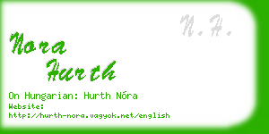 nora hurth business card