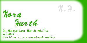 nora hurth business card